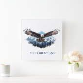 Yellowstone Eagle Vierkante Klok (Huis)