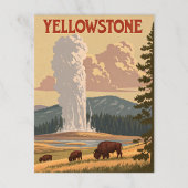  Yellowstone: een oude getrouwe uitbarsting Briefkaart