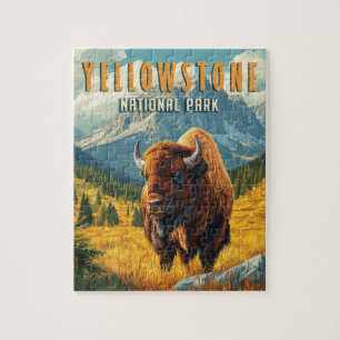 Yellowstone: een retro-reis legpuzzel