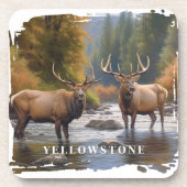 Yellowstone Elk Beverage Coaster Bier Onderzetter (Voorkant)