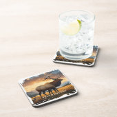 Yellowstone Elk Beverage Coaster Bier Onderzetter (Rechterzijde)