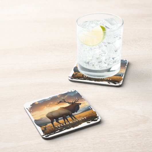 Yellowstone Elk Beverage Coaster Bier Onderzetter (Rechterzijde)