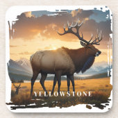 Yellowstone Elk Beverage Coaster Bier Onderzetter (Voorkant)