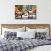 Yellowstone Elk Canvas Kunst (Insitu (Slaapkamer))