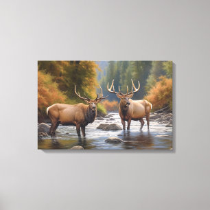 Yellowstone Elk Canvas Kunst