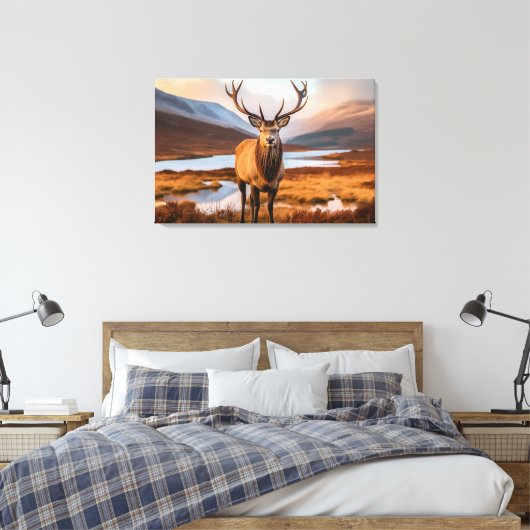 Yellowstone Elk Canvas Kunst (Insitu (Slaapkamer))