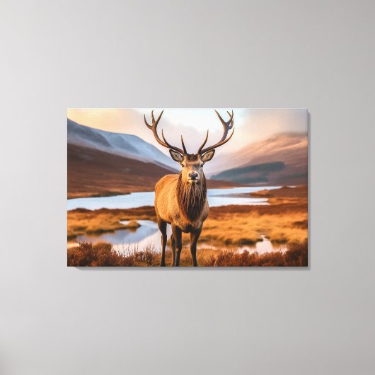 Yellowstone Elk Canvas Kunst (Voorkant)