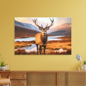 Yellowstone Elk Canvas Kunst (Insitu (Woonkamer))