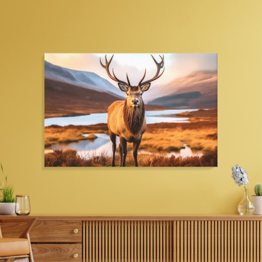 Yellowstone Elk Canvas Kunst (Insitu (Woonkamer))