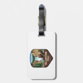 Yellowstone Falls Beer Selfie Schild Bagagelabel (Achterkant verticaal)