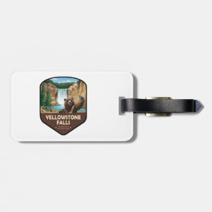 Yellowstone Falls Beer Selfie Schild Bagagelabel