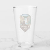 Yellowstone Falls Beer Selfie Schild Glas (Achterkant)
