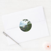 Yellowstone-fotografie, shows water-herfsten, bome ronde sticker (Envelop)