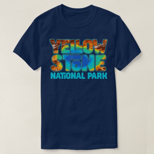 Yellowstone Grand Prismatic Hot Spring Retro T-shirt (Design voorkant)
