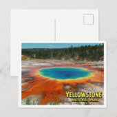 Yellowstone Grand Prismatic Photo Briefkaart (Voorkant / Achterkant)