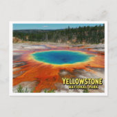 Yellowstone Grand Prismatic Photo Briefkaart (Voorkant)