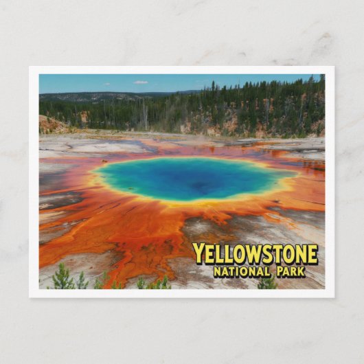 Yellowstone Grand Prismatic Photo Briefkaart (Voorkant)