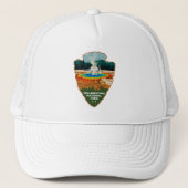 Yellowstone Grand Prismatic Spring Arrowhead Trucker Pet (Voorkant)