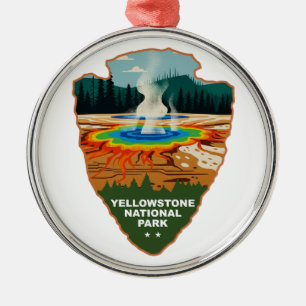 Yellowstone Grand Prismatic Spring Pijl Metalen Ornament