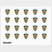 Yellowstone Grand Prismatic Spring Pijl Vierkante Sticker (Vel)