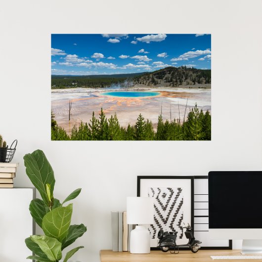 Yellowstone — Grand Prismatic spring-poster Poster (Thuiskantoor)