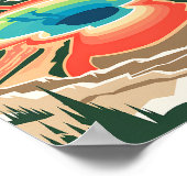 Yellowstone Grand Prismatic Spring Reisposter uit Poster (Hoek)