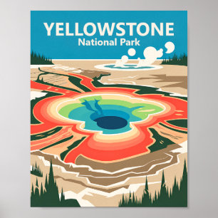 Yellowstone Grand Prismatic Spring Reisposter uit Poster