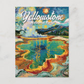 Yellowstone Grand Prismatic Van Gogh Aangepaste te Briefkaart (Voorkant)