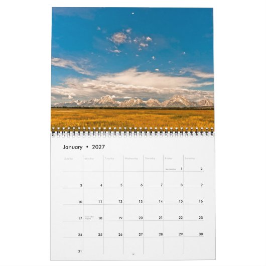 Yellowstone & Grand Teton National Parks 2012 Kalender (Jan 2027)
