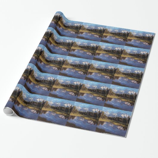 Yellowstone Grand Teton Reflections Cadeaupapier (Uitgerold)
