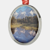 Yellowstone Grand Teton Reflections Metalen Ornament (Links)