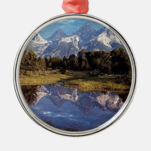 Yellowstone Grand Teton Reflections Metalen Ornament (Voorkant)