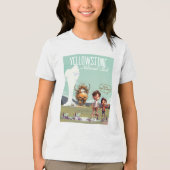 Yellowstone grappige kinderen bizon buffel T-shirt (Voorkant)