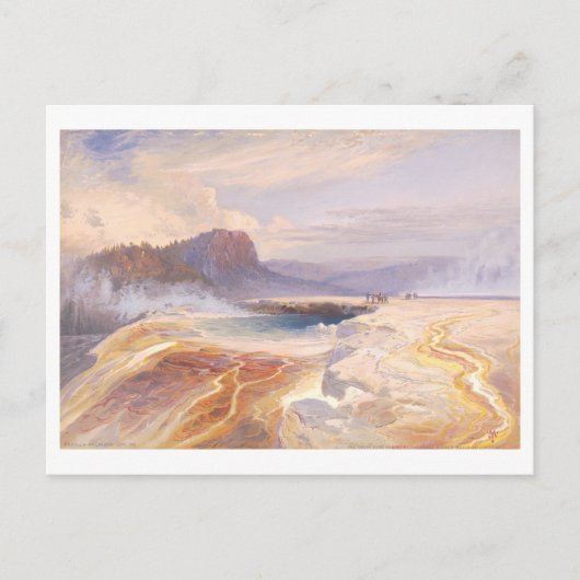 Yellowstone Great Blue Spring  lithografie Briefkaart (Voorkant)