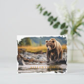 Yellowstone Grizzly Beer Briefkaart (Staand voorkant)