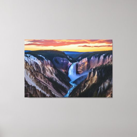 Yellowstone Herfsten Canvas Art Afdruk (Voorkant)