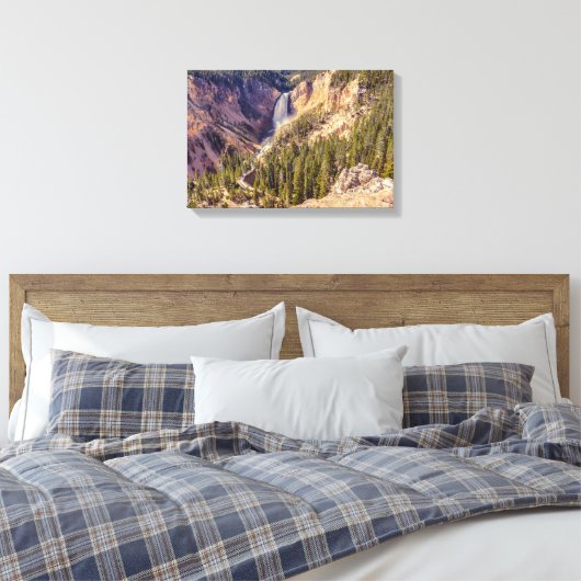 Yellowstone Herfsten Canyon in Nationaal Park Canvas Afdruk (Insitu (Slaapkamer))
