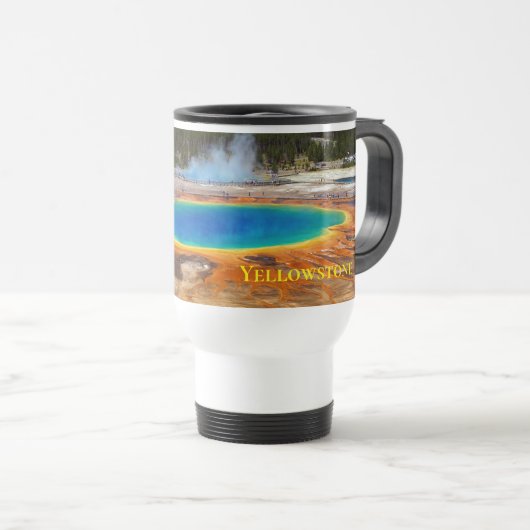 Yellowstone Hot Pots Travel Mug Reisbeker (Voorkant rechts)
