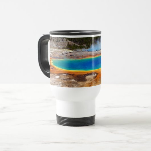 Yellowstone Hot Pots Travel Mug Reisbeker (Voorkant links)