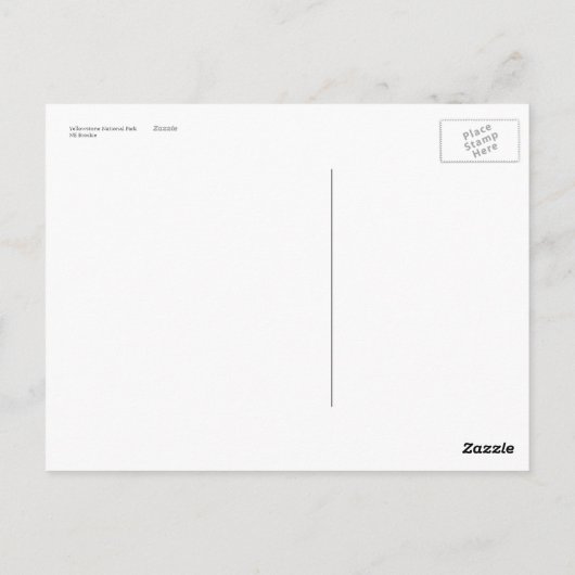 Yellowstone Hot Spring Briefkaart (Achterkant)