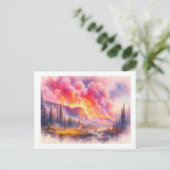 Yellowstone in brand, briefkaart (Staand voorkant)