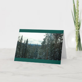 Yellowstone in de winter Kerst of Feestdagen kaart