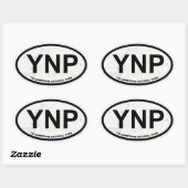 Yellowstone kaart sticker (zwarte tekst) (Vel)