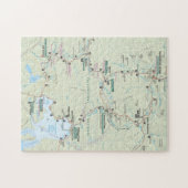 Yellowstone-kaartenpuzzel Legpuzzel (Horizontaal)