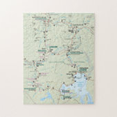 Yellowstone-kaartenpuzzel Legpuzzel (Verticaal)