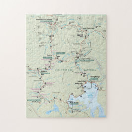 Yellowstone-kaartenpuzzel Legpuzzel
