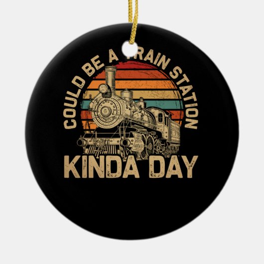 Yellowstone kan wel een treinstation zijn keramisch ornament (Voorkant)