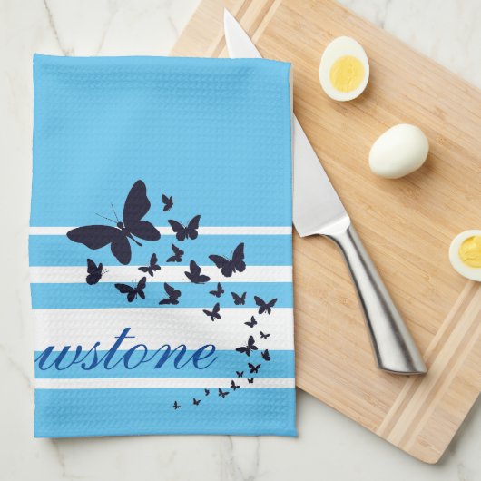 Yellowstone Kitchen Towel Butterflies Theedoek (Quarter Fold)