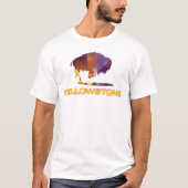 Yellowstone Kleurrijke Bizon T-shirt (Voorkant)
