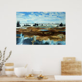 Yellowstone Lake in Winter Poster (Keuken)